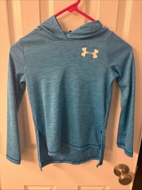 Under Armour Kids Blue Heather Hooded Active Sweatshirt